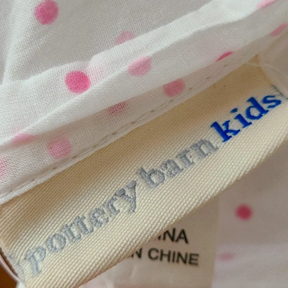 NWT! Pottery Barn Kids Lumbar Pillow Cover, Butterfly and Polka-dots